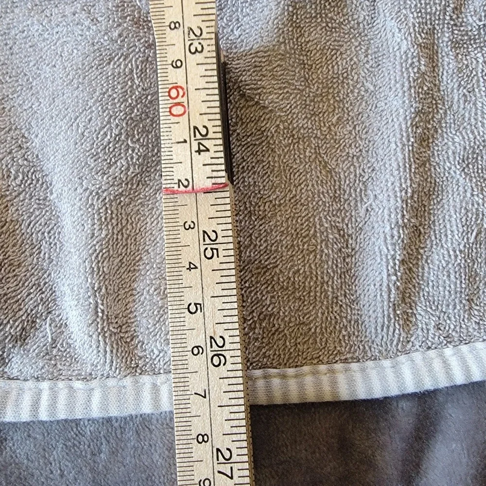 Carter's Hooded Towel Kids OS Grey Excellent Elephant Applique Striped Trim